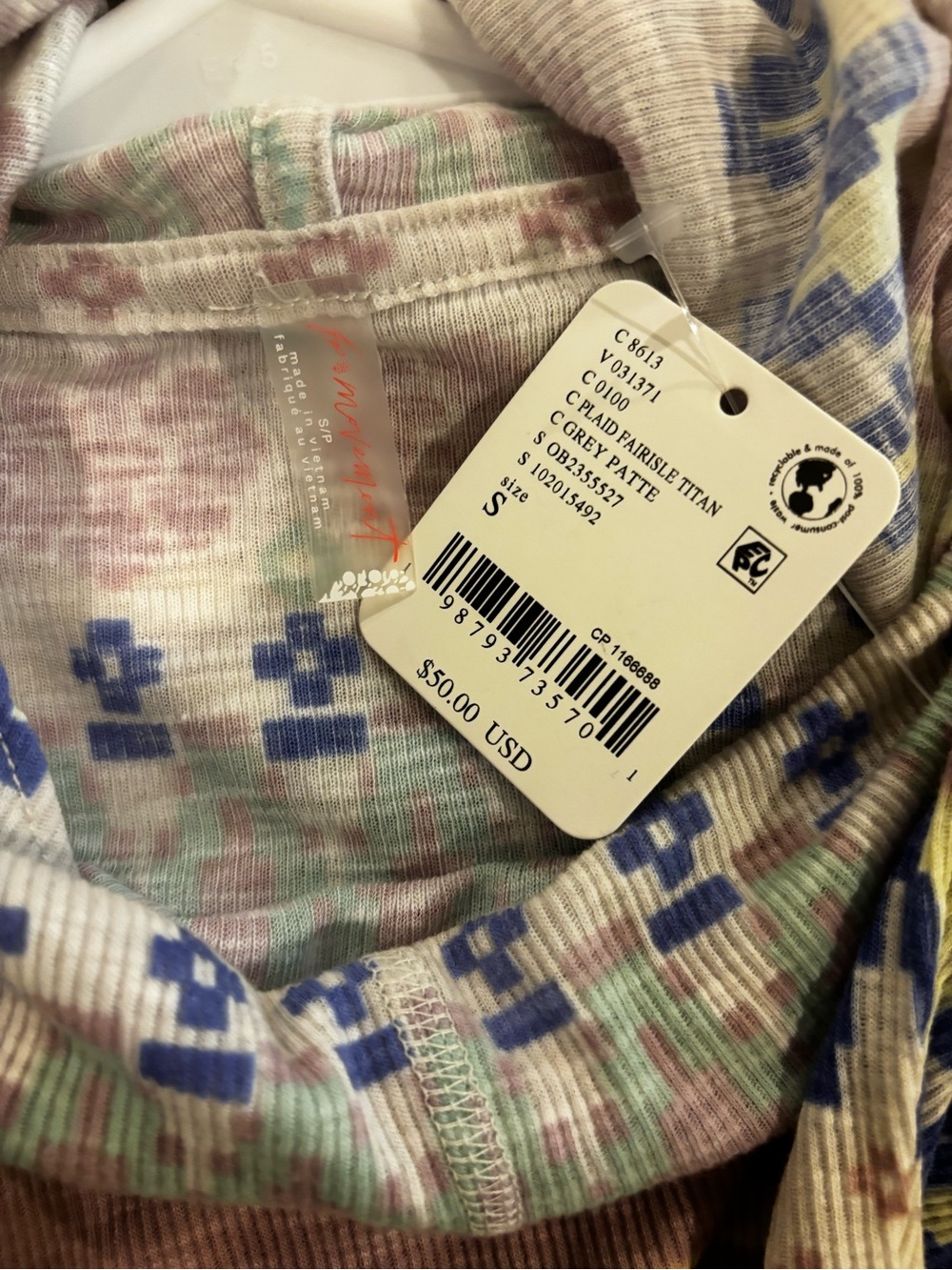 Free People Movement Breathe Easy printed layer top- Size Small - NWT - Picture 5 of 5